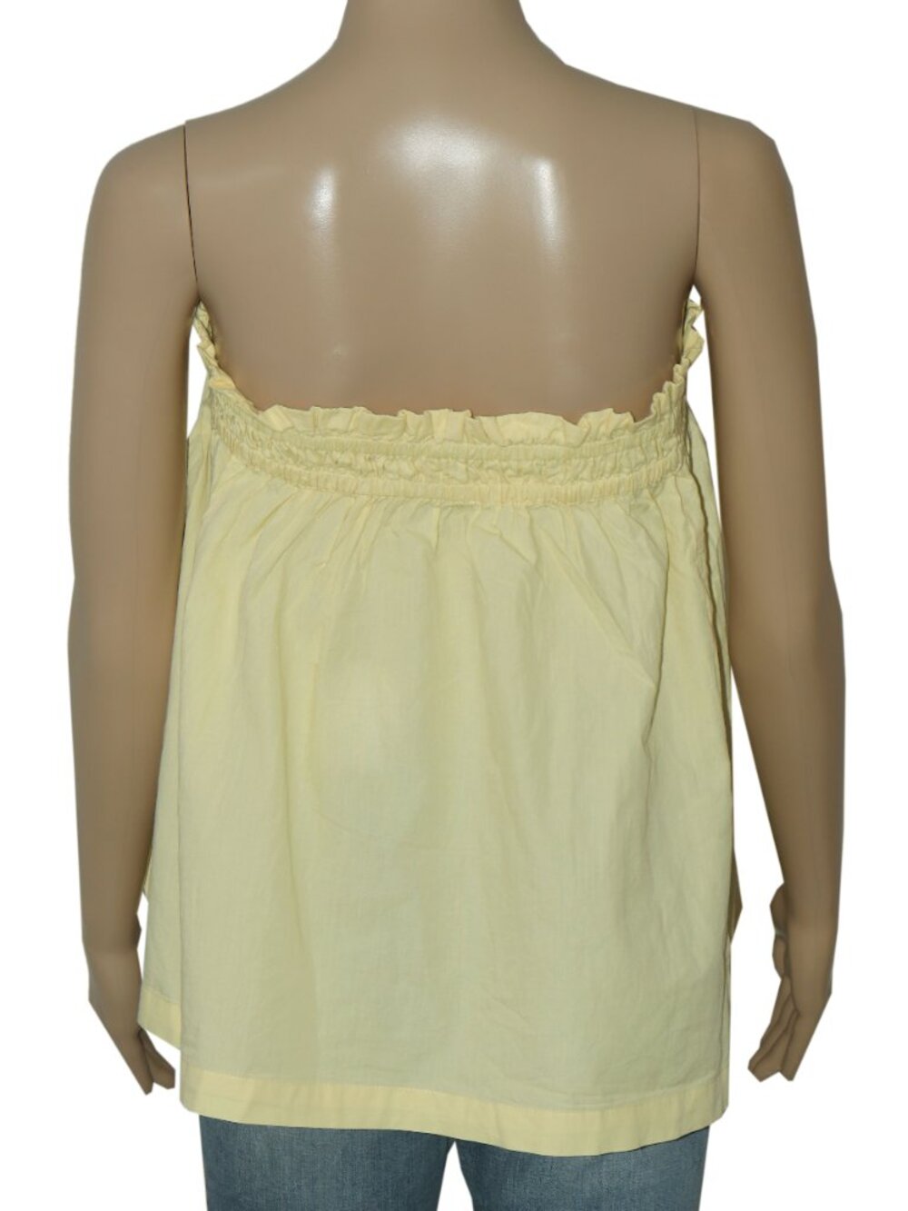 Free People Corfu Tube Top Chardonnay Strapless Ruffle Trim NWT S - Picture 7 of 9